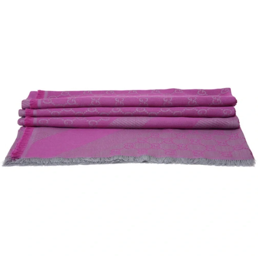 Gucci wool silk GG scarf